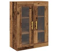 vidaXL Cabinete Buffet Rústico Puertas de Vidrio | Almacenamiento de Madera Maciza Recuperada | Estantes Amplios para Comedor y Sala | Acabado Desgastado | Muebles Elegantes para Decoración del Ho