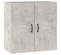 vidaXL Armario de Pared Aparador Mueble Dormitorio Entrada Estante Cajón Almacenaje Flotante Salón Doméstico Madera Contrachapada Gris Hormigón