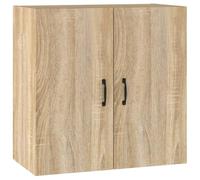 vidaXL Armario de Pared Aparador Mueble Dormitorio Entrada Estante Cajón Almacenaje Flotante Salón Doméstico Madera Contrachapada Roble Sonoma
