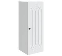 vidaXL Armario de Pared Blanco 33 x 34,5 x 90 cm Madera de ingeniería, Mueble de Almacenamiento Vintage para Pared, Rectangular, práctico Organizador Que Ahorra Espacio, Madera de ingeniería