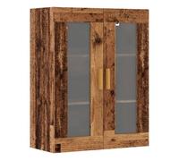 Vidaxl armario de pared colgante madera envejecida 69,5x34x90 cm