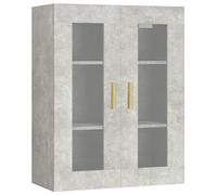 vidaXL Armario de Pared Colgante Mueble Aparador Almacenamiento Oficina Sala de Estar Dormitorio Estante Flotante Salón Decoración Gris Hormigón