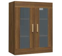 vidaXL Armario de Pared Colgante Mueble Aparador Almacenamiento Oficina Sala de Estar Dormitorio Estante Flotante Salón Decoración Marrón Roble