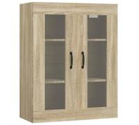vidaXL Armario de Pared Colgante Mueble Auxiliar Aparador Almacenamiento Estante Flotante Cocina Salón Sala de Estar Decoración Color Roble