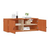 vidaXL Armario de Pared con Estante 2 pcs Marrón Cera 80 x 30 x 30 cm, Dormitorio, Rectangular, Moderno, Resistente, Espacio Innovador para relajarte, cómodo y Funcional