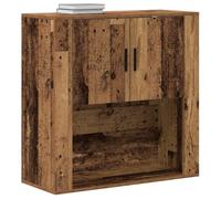 vidaXL Armario de Pared con Estante Madera Envejecida 80 x 33 x 80 cm, Armario de Pared Moderno y Estiloso, diseño Rectangular, Almacenamiento Duradero, estantes amplios para organizar tu Espacio