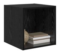 vidaXL Armario de Pared con Estante Roble Negro 37 x 37 x 37 cm, Armario de Pared Rectangular para Sala, Diseño Moderno, Gran Almacenamiento, Mueble Montado Duradero, Eficiente