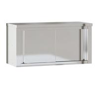 vidaXL Armario de Pared de Cocina Puertas correderas Acero Inoxidable