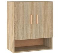 vidaXL Armario de Pared Estante Flotante Almacenaje Salón Sala de Estar Hogar Muebles Decoración Madera Contrachapada Roble Sonoma 60x31x70 cm