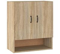vidaXL Armario de Pared Estante Flotante Almacenaje Salón Sala de Estar Hogar Muebles Decoración Madera Contrachapada Roble Sonoma 60x31x70 cm