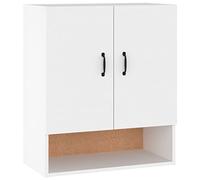 vidaXL Armario de Pared Estante Flotante Almacenaje Salón Sala de Estar Hogar Muebles Decoración Madera Contrachapada Blanco 60x31x70 cm