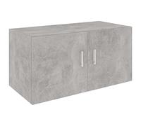 vidaXL Armario de Pared Estante Flotante Versátil Decoración Baño Cocina Habitación Almacenamiento Moderno Contrachapada Gris Hormigón 80x39x40 cm