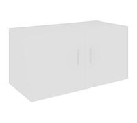 vidaXL Armario de Pared Estante Flotante Versátil Decoración Baño Cocina Habitación Almacenamiento Moderno Madera Contrachapada Blanco 80x39x40 cm
