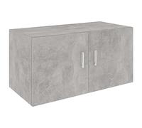 vidaXL Armario de Pared Estante Flotante Versátil Decoración Baño Cocina Habitación Almacenamiento Moderno Contrachapada Gris Hormigón 80x39x40 cm