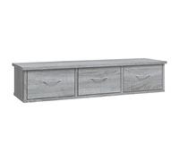 vidaXL Armario de Pared Flotante Colgante Almacenaje Salón Sala de Estar Hogar Muebles Decoración Madera Contrachapada Gris Sonoma 88x26x18,5 cm