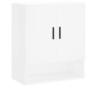 vidaXL Armario de Pared Madera de ingeniería Blanco 60x31x70 cm, Armario, Vitrina, Armario de almacenaje con Puerta, Armario de almacenaje