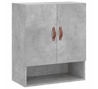 vidaXL Armario de Pared Madera de ingeniería Gris hormigón 60x31x70 cm, Armario, Vitrina, Armario de almacenaje con Puerta, Armario de almacenaje