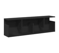vidaXL Armario de Pared Madera de ingeniería Negro 100x20x30 cm