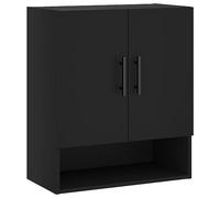 vidaXL Armario de Pared Madera de ingeniería Negro 60x31x70 cm