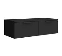 vidaXL Armario de Pared Madera de ingeniería Negro 68x30x20 cm