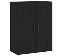 vidaXL Armario de Pared Madera de ingeniería Negro 69,5x34x90 cm, Armario, Armario Colgante, Armario Auxiliar, Armario de almacenaje