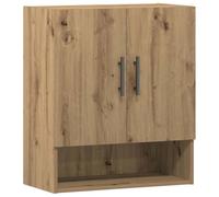 vidaXL Armario de Pared Madera de ingeniería Roble Artesano 60x31x70cm, Armario, Vitrina, Armario de almacenaje con Puerta, Armario de almacenaje