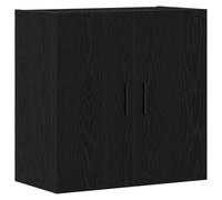 vidaXL Armario de pared Roble negro 60X31X60 cm Madera elaborada Estantes ajustables Solución de almacenamiento moderna para oficina, sala y dormitorio, unidad funcional