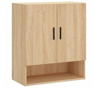 vidaXL Armario de Pared Madera de ingeniería Roble Sonoma 60x31x70 cm, Armario, Vitrina, Armario de almacenaje con Puerta, Armario de almacenaje