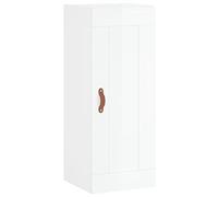 vidaXL Armario de Pared Madera ingeniería Blanco Brillo 34,5x34x90 cm
