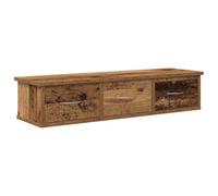 vidaXL Armario de pared para TV Madera de ingeniería envejecida 88x26x18,5 cm