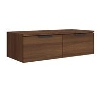 vidaXL Armario de Pared Mueble Aparador Almacenaje Cajones Colgante para TV Estante Flotante Salón Decoración Madera Contrachapada Marrón Roble