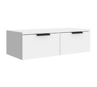 vidaXL Armario de Pared Mueble Aparador Almacenaje Cajones Colgante para TV Estante Flotante Salón Decoración Madera Contrachapada Blanco