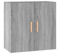 vidaXL Armario de Pared Mueble Aparador Almacenaje para TV Estante Flotante Salón Casa Decoración Madera Contrachapada Gris Sonoma