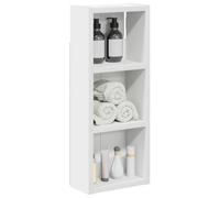 vidaXL Armario de Pared para baño 20 x 10 x 50 cm Madera de ingeniería, Gabinete de baño Rectangular Moderno, solución de Almacenamiento eficiente, estantes Minimalistas, decoración para organización