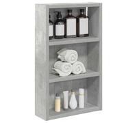 vidaXL Armario de Pared para baño Gris Concreto 30 x 10 x 50 cm, Armario de baño Moderno, Estante Rectangular, Almacenamiento práctico, Ahorro de Espacio, diseño Elegante y contemporáneo