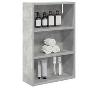 vidaXL Armario de Pared para baño Gris Concreto 40 x 16 x 62,5 cm, Gabinete de baño Rectangular Moderno, solución de Almacenamiento eficiente, estantes Minimalistas, decoración para organización