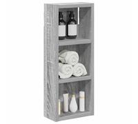 vidaXL Armario de Pared para baño Gris Sonoma 20 x 10 x 50 cm, Armario de baño Moderno, Estante Rectangular, Almacenamiento práctico, Ahorro de Espacio, diseño Elegante y contemporáneo