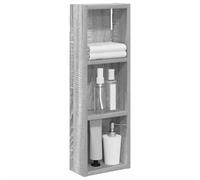 vidaXL Armario de Pared para baño Gris Sonoma 20 x 10 x 60,5 cm, Gabinete de baño Rectangular Moderno, solución de Almacenamiento eficiente, estantes Minimalistas, decoración para organización