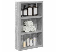 vidaXL Armario de Pared para baño Gris Sonoma 30 x 10 x 50 cm