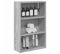 vidaXL Armario de Pared para baño Gris Sonoma 40 x 16 x 62,5 cm, Gabinete de baño Rectangular Moderno, solución de Almacenamiento eficiente, estantes Minimalistas, decoración para organización