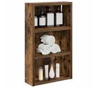 vidaXL Armario de Pared para baño Roble Ahumado 30 x 10 x 50 cm, Armario de baño Moderno, Estante Rectangular, Almacenamiento práctico, Ahorro de Espacio, diseño Elegante y contemporáneo
