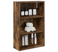 vidaXL Armario de Pared para baño Roble Ahumado 40 x 16 x 62,5 cm, Gabinete de baño Rectangular Moderno, solución de Almacenamiento eficiente, estantes Minimalistas, decoración para organización