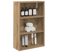 vidaXL Armario de Pared para baño Roble Artesanal 40 x 16 x 62,5 cm, Gabinete de baño Rectangular Moderno, solución de Almacenamiento eficiente, estantes Minimalistas, decoración para organización