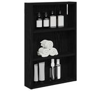 vidaXL Armario de Pared para baño Roble Negro 40 x 10 x 60,5 cm