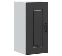 vidaXL Armario de Pared para Cocina Kalmar Madera de ingeniería Negra, Unidad de Pared de Cocina, gabinete para Pared de Cocina, gabinetes de Pared con Puerta