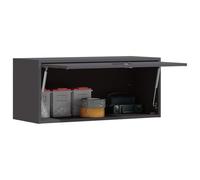 vidaXL Armario de Pared para el Garaje Negro 80 x 33 x 35 cm, Armario para Sala, Mueble Moderno, diseño ahorrador de Espacio, Unidades organizadoras funcionales