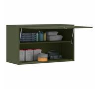vidaXL Armario de Pared para el Garaje Verde Oliva 90 x 40 x 53 cm, Armario para Sala, Mueble Moderno, diseño ahorrador de Espacio, Unidades organizadoras funcionales