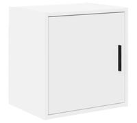 vidaXL Armario de Pared para Garaje Madera de ingeniería Blanco, Armario, Armario de Pared para Garaje, Armario de Herramientas montado en la Pared