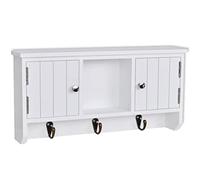 vidaXL Armario de Pared para Llaves y Joyas con Puertas y Ganchos, Armario de Pared, Caja de joyería, joyero, Estante de exhibición