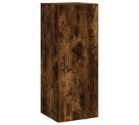 vidaXL Armario de Pared Roble Ahumado 34,5x34x90 cm, Armario, Armario Colgante, Armario Auxiliar, Armario de almacenaje, Armario Colgante de Pared